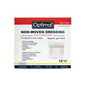 NON-WOVEN DRESSING WITH PLASTIC PART 10*10CM; OPH-421