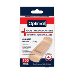 OP-POLYETHYLENE PLASTERS-MEDIUM(7X2CM) 100 PLASTERS; OPH-429